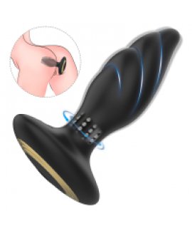 Анальная вибропробка с риммингом "Whirlwind", Черный