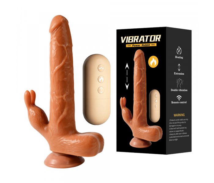 Вибромассажер с фрикцией с клиторальным стимулятором "Lai Le KingKong", Темный