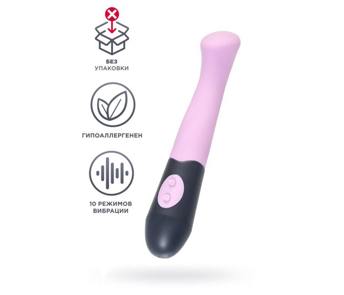 Стимулятор точки G, силикон, розовый, 19 см