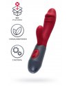 Нереалистичный вибратор, силикон, бордовый, 19,8 см