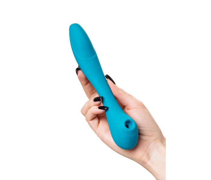 Многофункциональный вибратор L'Eroina Cycla, силикон, голубой, 20 см