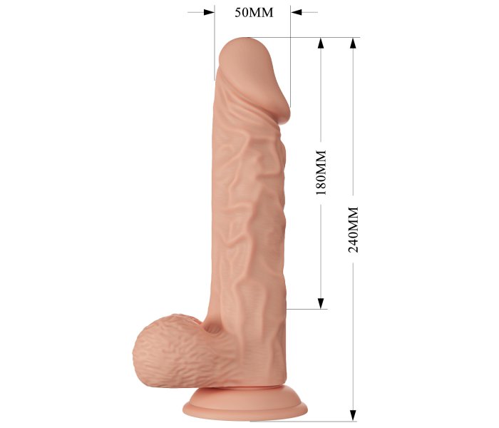 Фаллоимитатор с вибрацией на присоске "Beautiful Burag", Светлый