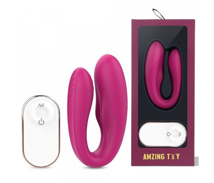 Вибратор для пар с д.у. "Viviana-RCT", Бордовый