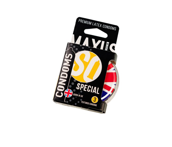 Презервативы Maxus Special, точечные, латекс, ребристые, пластиковый кейс, 3 шт.