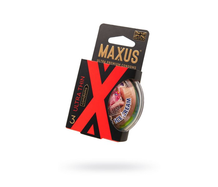 Презервативы Maxus Sensitive, ультратонкие, латекс, пластиковый кейс, 3 шт.
