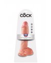 Фаллоимитатор с мошонкой 10" (25,4см) COCK WITH BALLS на присоске телесный