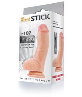 Вибратор RealStick #107 телесный, 7 режимов вибрации, 15 см