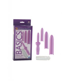 Вибромассажер Dilator Set Purple Dilator with 4 Sizes & Sleeve с насадками фиолетовый