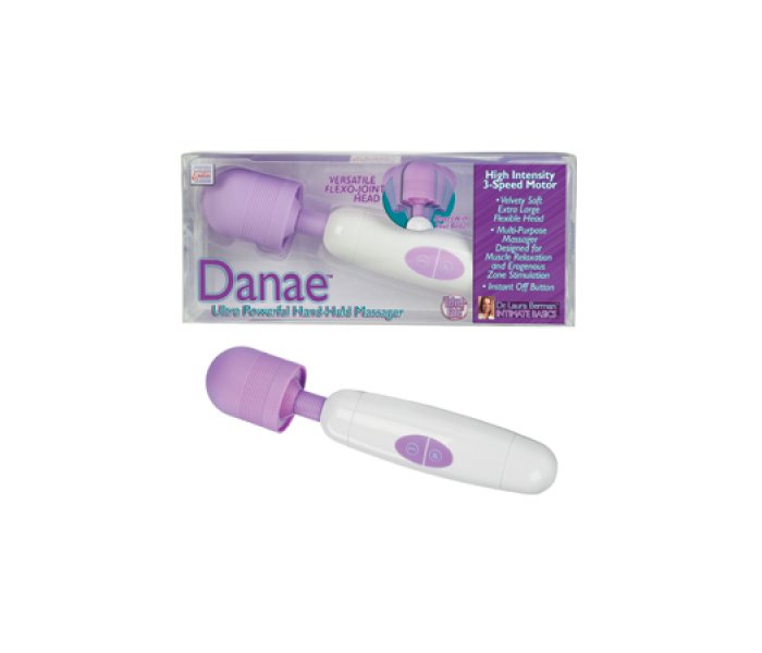 Вибромассажер Danae Ultra Powerful Hand Held Massger белый с фиолетовым