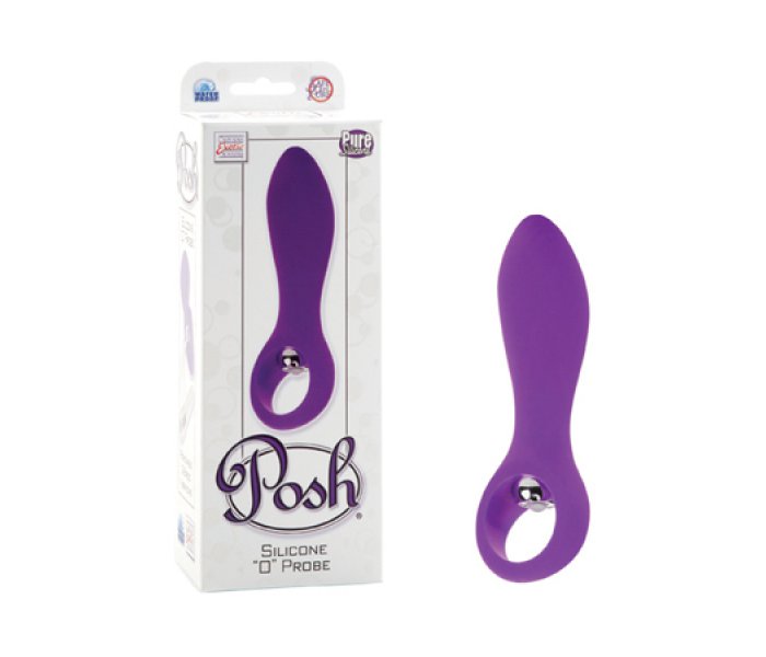 Анальный стимулятор Posh Silicone “O” Probes с вибрацией  фиолетовый