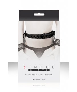 Ремень на пояс Sinful Black Restraint Belt Small черный