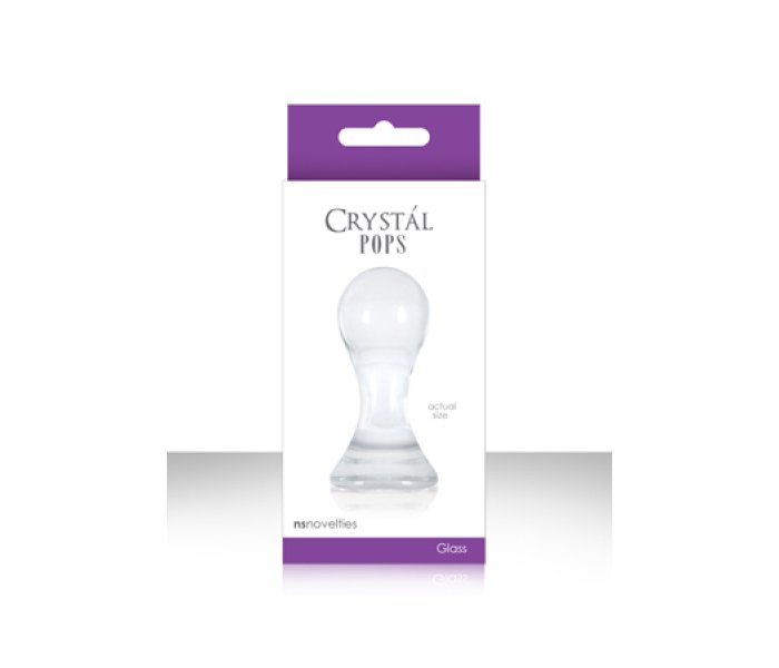 Анальный стимулятор Crystal Pops Small из стекла прозрачный