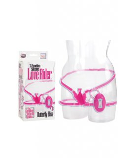 Стимулятор клитора 7-Function Silicone Love Rider Butterfly Bliss из силикона розовый