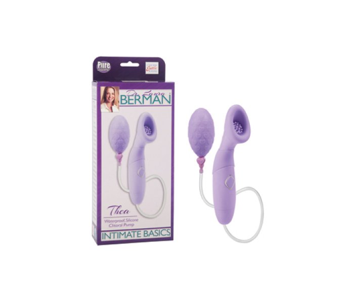 Помпа Waterproof Silicone Clitoral Pump Collection Thea с вибрацией фиолетовая